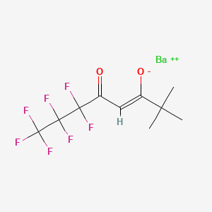 molecular formula C10H10BaF7O2+ B14083745 Bis(6,6,7,7,8,8,8-heptafluoro-2,2-dimethyl-3,5-octanedionate)barium [Ba(FOD)2] 