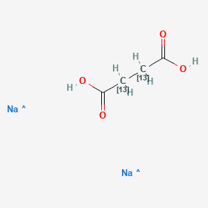 molecular formula C4H6Na2O4 B14083760 Succinic acid, disodium salt (2,3-13C2, 99%) 