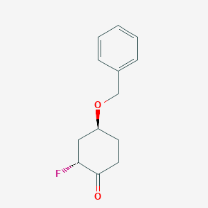 (2RS,4SR)-4-(benzyloxy)-2-fluorocyclohexan-1-one relative stereochemistry