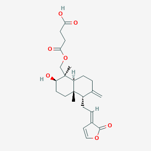 molecular formula C24H32O7 B140839 Dehydroandrographolide 5-succinic acid monoester CAS No. 138898-72-3