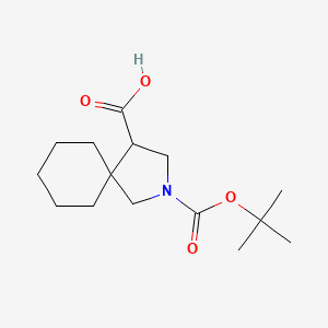 molecular formula C15H25NO4 B1408390 2-(Tert-butoxycarbonyl)-2-azaspiro[4.5]decane-4-carboxylic acid CAS No. 1955547-53-1