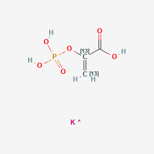 molecular formula C3H5KO6P B14083901 Potassium phosphoenol pyruvate (2,3-13C2, 99%) (97% CP) 