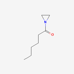 molecular formula C8H15NO B14083929 Aziridine, 1-hexanoyl- CAS No. 45776-10-1