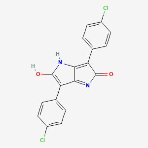 molecular formula C18H10Cl2N2O2 B14083934 3,6-Bis(4-chlorophenyl)pyrrolo[3,2-b]pyrrole-2,5(1H,4H)-dione CAS No. 101558-86-5