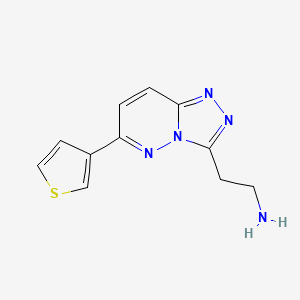 molecular formula C11H11N5S B1408394 2-(6-(Thiophen-3-yl)-[1,2,4]triazolo[4,3-b]pyridazin-3-yl)ethan-1-amine CAS No. 1955547-97-3