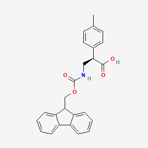 molecular formula C25H23NO4 B1408397 (R)-3-(9H-Fluoren-9-ylmethoxycarbonylamino)-2-p-tolyl-propionic acid CAS No. 1280787-01-0