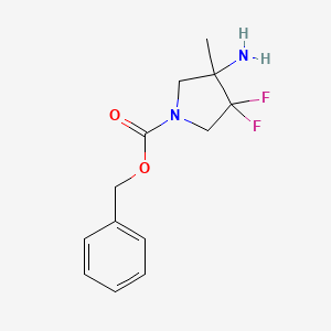 molecular formula C13H16F2N2O2 B14083977 Benzyl 3-amino-4,4-difluoro-3-methylpyrrolidine-1-carboxylate 
