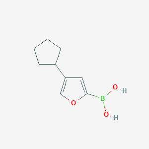 molecular formula C9H13BO3 B14083993 (4-Cyclopentylfuran-2-yl)boronic acid 