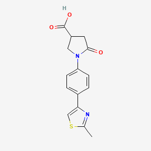 1-[4-(2-Methyl-1,3-thiazol-4-yl)phenyl]-5-oxopyrrolidine-3-carboxylic acid