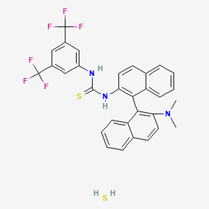 molecular formula C31H25F6N3S2 B14084060 N-[3,5-Bis(trifluoromethyl)phenyl]-N'-[(S)-2'-(dimethylamino)[1,1'-binaphthalen]-2-yl]thiourea 