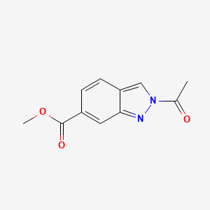 molecular formula C11H10N2O3 B1408407 methyl 2-acetyl-2H-indazole-6-carboxylate CAS No. 1858255-36-3