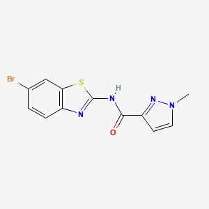 molecular formula C12H9BrN4OS B14084091 N-(6-bromobenzo[d]thiazol-2-yl)-1-methyl-1H-pyrazole-3-carboxamide 