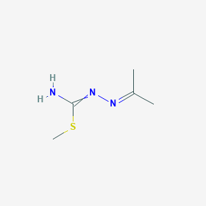 molecular formula C5H11N3S B14084095 methyl N'-(propan-2-ylideneamino)carbamimidothioate CAS No. 41208-11-1