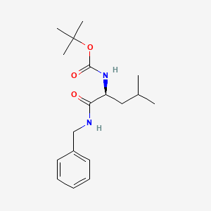 molecular formula C18H28N2O3 B14084153 tert-Butyl (S)-(1-(benzylamino)-4-methyl-1-oxopentan-2-yl)carbamate 