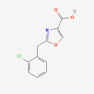 molecular formula C11H8ClNO3 B1408419 2-(2-Chlorobenzyl)oxazole-4-carboxylic Acid CAS No. 1897799-93-7