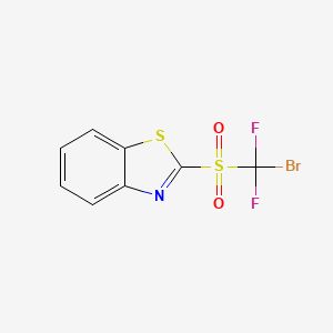molecular formula C8H4BrF2NO2S2 B14084229 2-((Bromodifluoromethyl)sulfonyl)benzo[d]thiazole 