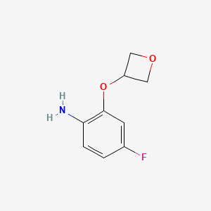 molecular formula C9H10FNO2 B1408425 4-Fluoro-2-(oxetan-3-yloxy)aniline CAS No. 1598601-78-5