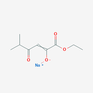 molecular formula C9H13NaO4 B14084251 Sodium 1-ethoxy-5-methyl-1,4-dioxohex-2-en-2-olate 