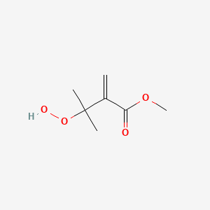 molecular formula C7H12O4 B14084263 Methyl 3-hydroperoxy-3-methyl-2-methylidenebutanoate CAS No. 102710-70-3