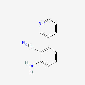 molecular formula C12H9N3 B14084264 2-Amino-6-(pyridin-3-yl)benzonitrile 