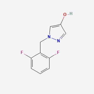 molecular formula C10H8F2N2O B1408434 1-(2,6-Difluoro-benzyl)-1H-pyrazol-4-ol CAS No. 1596958-21-2