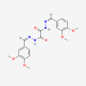 molecular formula C20H22N4O6 B14084453 N,N'-bis[(Z)-(3,4-dimethoxyphenyl)methylideneamino]oxamide CAS No. 6624-36-8