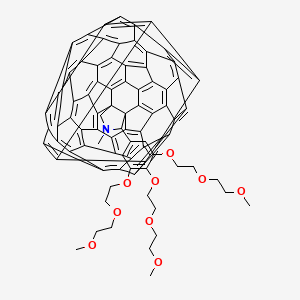 molecular formula C84H41NO9 B14084477 C60,N,N,N-trimethyl-1-(2,3,4-tris(2-(2-methoxyethoxy)ethoxy)phenyl)methanaminium monoadduct 