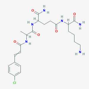 molecular formula C23H33ClN6O5 B14084535 (R)-4-((S)-2-((E)-3-(4-chlorophenyl)acrylaMido)propanaMido)-N1-((S)-1,6-diaMino-1-oxohexan-2-yl)pentanediaMide 