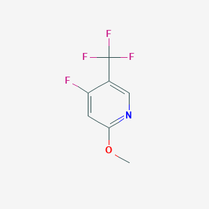 molecular formula C7H5F4NO B1408455 4-Fluoro-2-methoxy-5-(trifluoromethyl)pyridine CAS No. 1227574-02-8