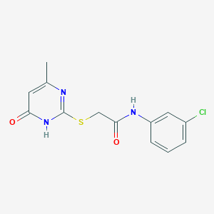 molecular formula C13H12ClN3O2S B14084562 N-(3-chlorophenyl)-2-[(4-hydroxy-6-methylpyrimidin-2-yl)sulfanyl]acetamide 