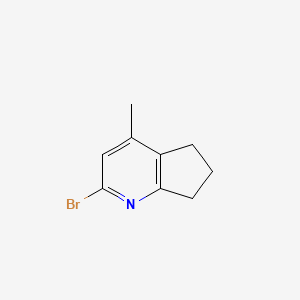molecular formula C9H10BrN B14084565 2-Bromo-4-methyl-6,7-dihydro-5H-cyclopenta[b]pyridine 