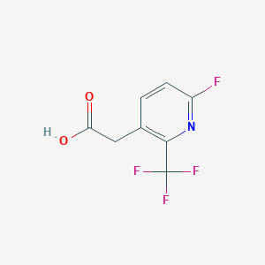 molecular formula C8H5F4NO2 B1408461 6-Fluoro-2-(trifluoromethyl)pyridine-3-acetic acid CAS No. 1227514-47-7