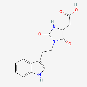 molecular formula C15H15N3O4 B1408467 {1-[2-(1H-indol-3-yl)ethyl]-2,5-dioxoimidazolidin-4-yl}acetic acid CAS No. 1910805-48-9