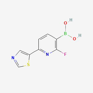 molecular formula C8H6BFN2O2S B14084677 (2-Fluoro-6-(thiazol-5-yl)pyridin-3-yl)boronic acid 