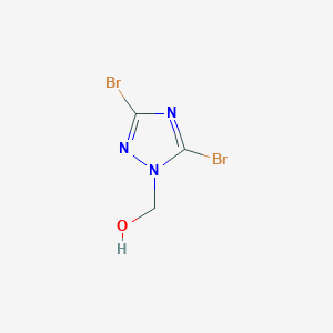 molecular formula C3H3Br2N3O B1408469 (3,5-dibromo-1H-1,2,4-triazol-1-yl)methanol CAS No. 1674389-79-7