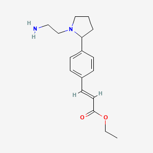 molecular formula C17H24N2O2 B1408470 (E)-Ethyl 3-(4-(1-(2-aminoethyl)pyrrolidin-2-yl)phenyl)acrylate CAS No. 1706519-96-1