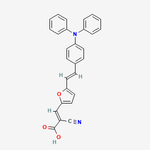 molecular formula C28H20N2O3 B14084705 (E)-2-Cyano-3-(5-((E)-4-(diphenylamino)styryl)furan-2-yl)acrylic acid 