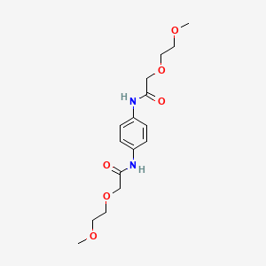 molecular formula C16H24N2O6 B1408475 2-(2-Methoxy-ethoxy)-N-{4-[2-(2-methoxy-ethoxy)-acetylamino]-phenyl}-acetamide CAS No. 24200-41-7