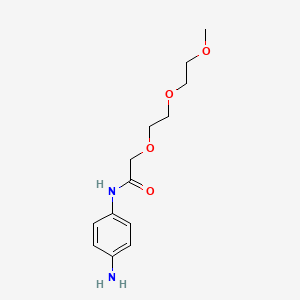 molecular formula C13H20N2O4 B1408476 N-(4-Amino-phenyl)-2-[2-(2-methoxy-ethoxy)-ethoxy]-acetamide CAS No. 1987007-50-0