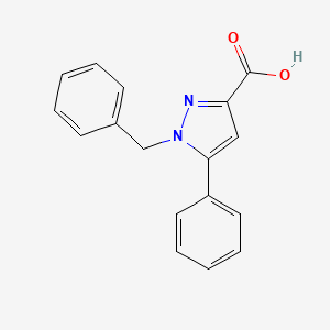 molecular formula C17H14N2O2 B1408477 1-Benzyl-5-phenyl-1H-pyrazole-3-carboxylic acid CAS No. 1020239-97-7