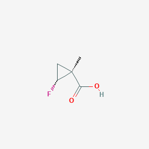 molecular formula C5H7FO2 B1408479 Trans-2-fluoro-1-methylcyclopropanecarboxylic acid CAS No. 128230-88-6