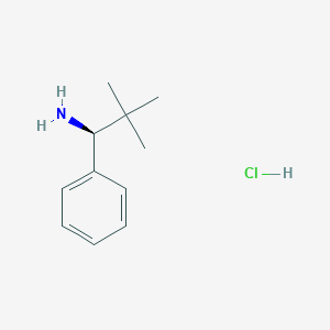 molecular formula C11H18ClN B1408483 (S)-2,2-Dimethyl-1-phenylpropan-1-amine hydrochloride CAS No. 108082-57-1
