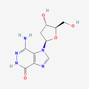 molecular formula C10H13N5O4 B14084849 7-amino-1-[(2R,4S,5R)-4-hydroxy-5-(hydroxymethyl)oxolan-2-yl]-1H,4H,5H-imidazo[4,5-d]pyridazin-4-one 