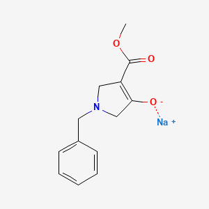 molecular formula C13H14NNaO3 B1408485 Sodium 1-benzyl-4-(methoxycarbonyl)-2,5-dihydro-1H-pyrrol-3-olate CAS No. 1788054-67-0