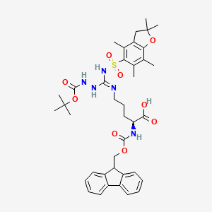 molecular formula C39H49N5O9S B1408487 (S)-Fmoc-2-氨基-5-[(N'-Pbf-N''-Boc-氨基)-胍基]-戊酸 CAS No. 1060769-54-1