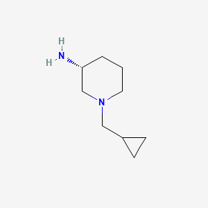 molecular formula C9H18N2 B1408490 (3R)-1-(cyclopropylmethyl)piperidin-3-amine CAS No. 1350635-70-9
