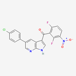 molecular formula C20H10ClF2N3O3 B14084911 (5-(4-chlorophenyl)-1H-pyrrolo[2,3-b]pyridin-3-yl)(2,6-difluoro-3-nitrophenyl)methanone 