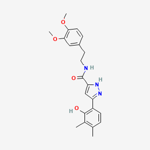 molecular formula C22H25N3O4 B14084912 N-[2-(3,4-dimethoxyphenyl)ethyl]-5-(2-hydroxy-3,4-dimethylphenyl)-1H-pyrazole-3-carboxamide 
