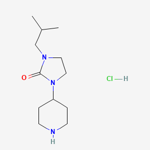 molecular formula C12H24ClN3O B1408497 1-异丁基-3-哌啶-4-基-咪唑烷-2-酮盐酸盐 CAS No. 1924322-24-6