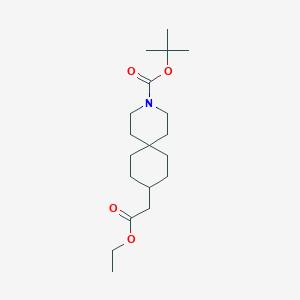 Tert-butyl 9-(2-ethoxy-2-oxoethyl)-3-azaspiro[5.5]undecane-3-carboxylate